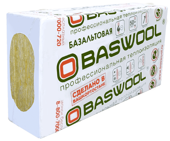 Baswool Вент Фасад 70 1200*600*100 (0,216м3; 2,16м2) за м3